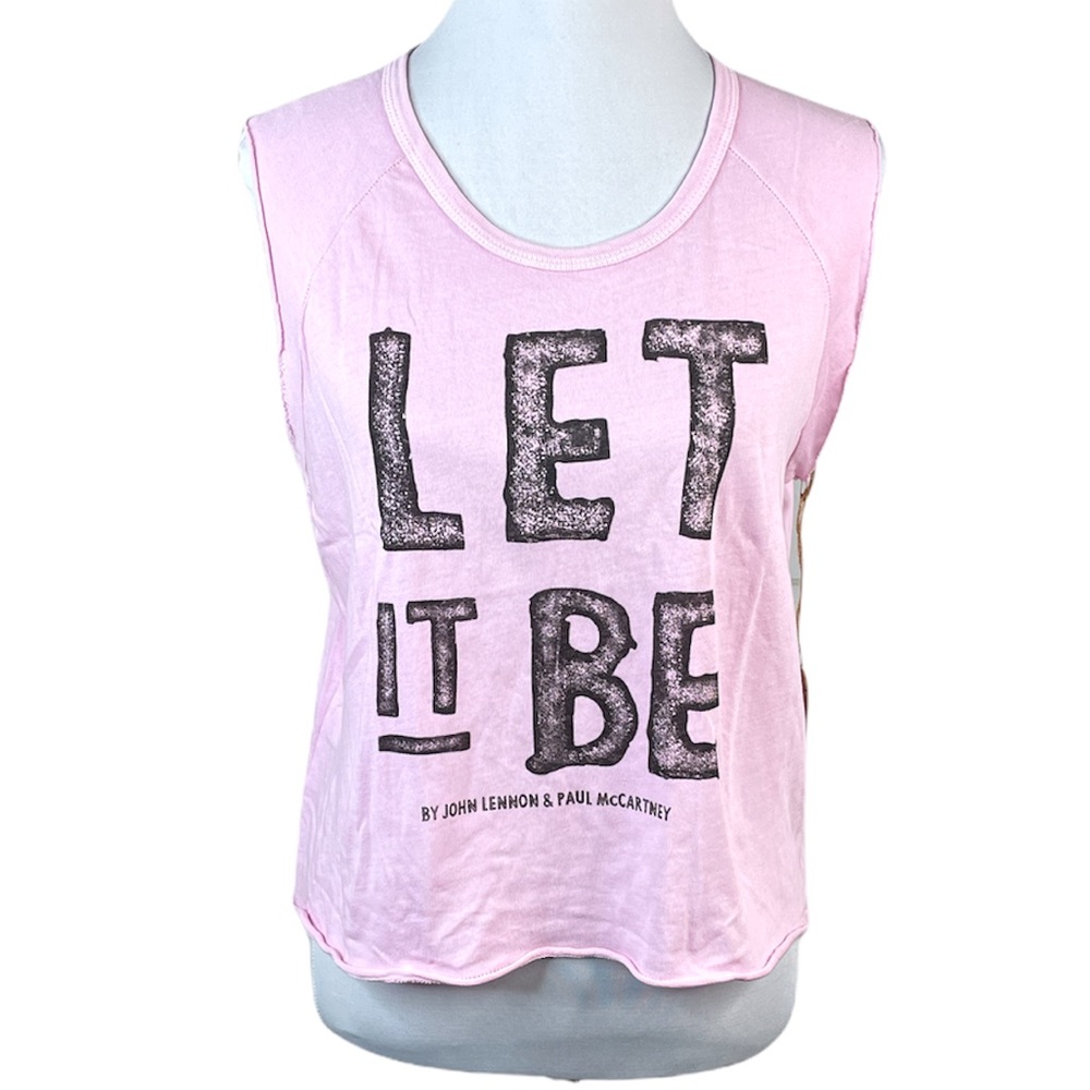 Junk Food Let It Be Crop Top Pink Size Large